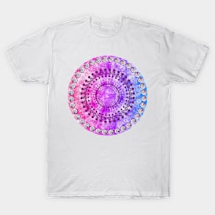 Rainbow Cloud Spiral Pattern T-Shirt